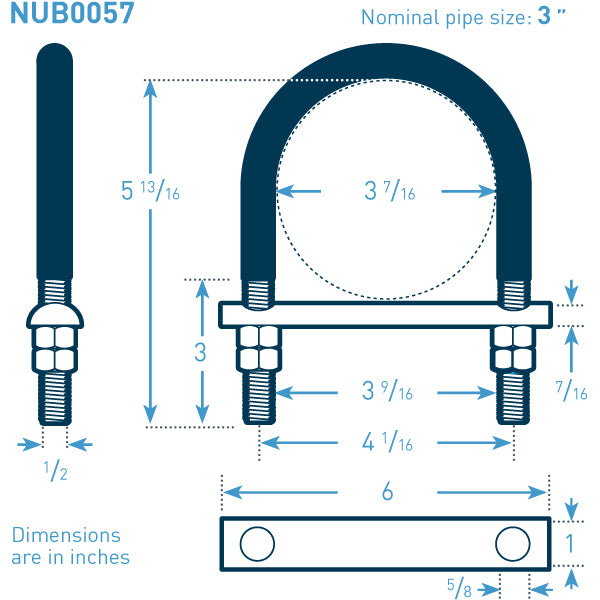 3 in Galvanized Nu-Bolt – I-Rod Store