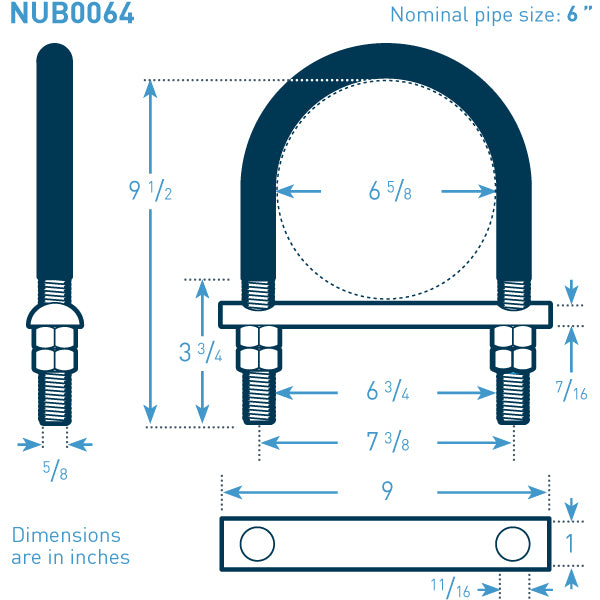6 in Galvanized Nu-Bolt – I-Rod Store