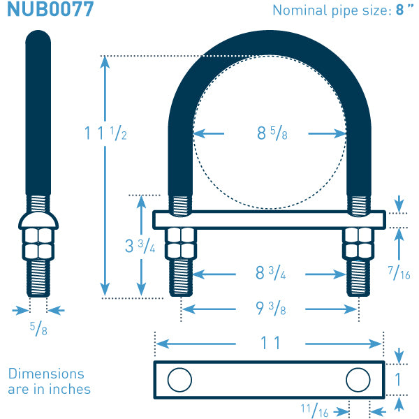 8 in Galvanized Nu-Bolt – I-Rod Store